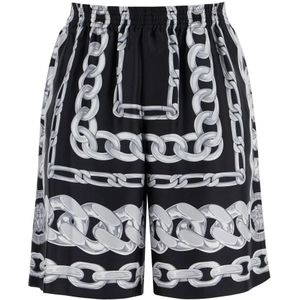 Versace, Heren, Korte broeken, Zwart, Maat: L Zijde,