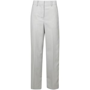 Sacai, Dames, Broeken, Grijs, Maat: M Wol,