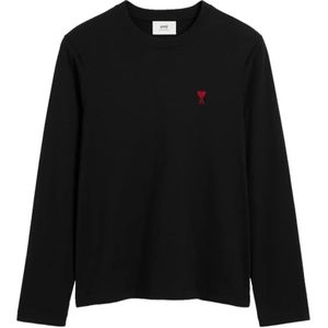 Ami Paris, Heren, Tops, Zwart, Maat: XL Katoen,