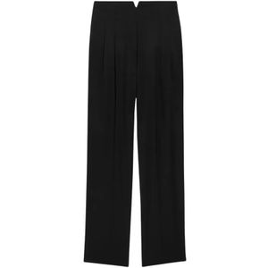 Jacquemus Zwarte Hoge Taille Wollen Broek , Black , Dames , Maat: XS