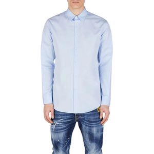 Dsquared2, Heren, Overhemden, Blauw, Maat: XL