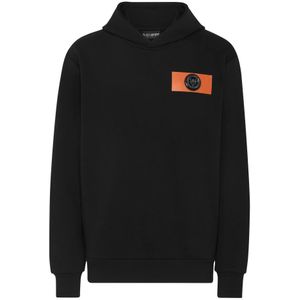 Plein Sport, Heren, Sweatshirts & Hoodies, Zwart, Maat: S Katoen,