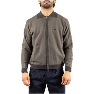 Emporio Armani, Heren, Jassen, Grijs, Maat: XL Wol,