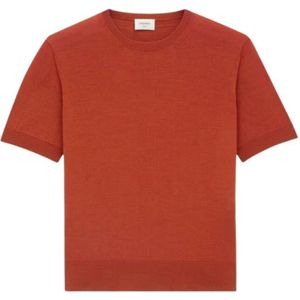 Saint Laurent, Dames, Tops, Rood, Maat: S Wol,