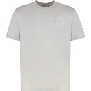 Off White, Heren, Tops, Grijs, Maat: M Katoen,
