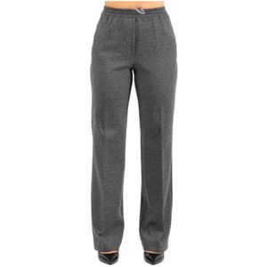 Weekend Max Mara - Zelma Trousers - Grijs - Lange Broeken - Jacquard Jersey