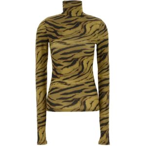 Ganni, Dames, Tops, Groen, Maat: S Jersey,