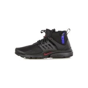 Nike Mid Utility Sneakers Zwart/Rood/Blauw , Black , Heren , Maat: 44 EU