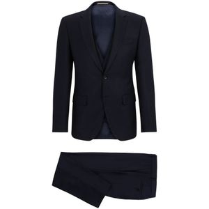 Hugo, Heren, Pakken, Blauw, Maat: XL Wol,