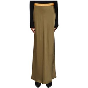 Helmut Lang, Dames, Rokken, Groen, Maat: M Satijn,