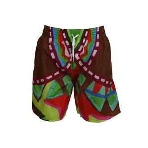 Dsquared2 Gedrukte heren strandkleding shorts , Multicolor , Heren , Maat: M