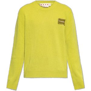 Marni, Heren, Truien, Geel, Maat: M Kasjmier,