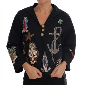 Dolce & Gabbana, Dames, Jassen, Blauw, Maat: 3XS Katoen,