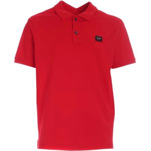 Paul & Shark, Heren, Tops, Rood, Maat: S Katoen,