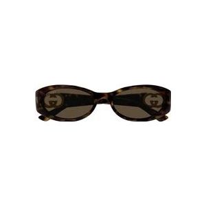 Gucci Vintage Amandelvormige Zonnebril Gg1660S , Brown , unisex , Maat: 54 MM