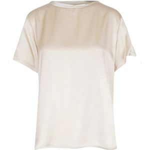 Ottod'Ame, Dames, Tops, Beige, Maat: S Satijn,