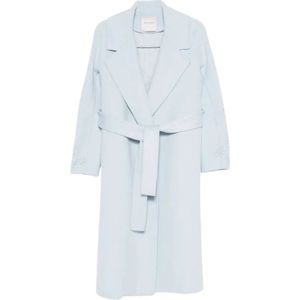 Ermanno Scervino, Dames, Mantels, Blauw, Maat: 2XS Wol,