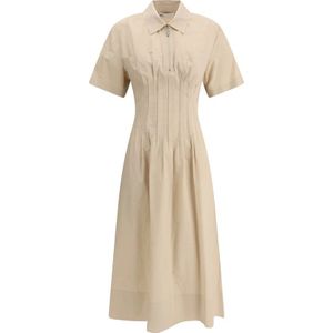 Tory Burch, Dames, Jurken, Beige, Maat: M