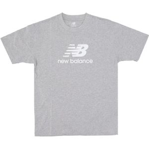 New Balance, Heren, Tops, Grijs, Maat: S Katoen,