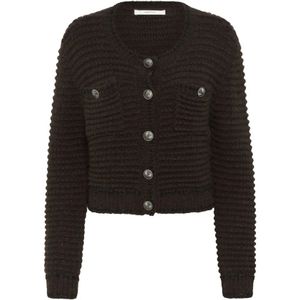 Gebreid jack met knoopsluiting, model 'cleana'