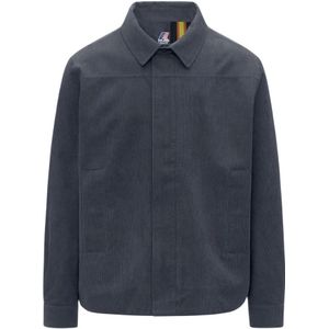 K-Way, Heren, Jassen, Blauw, Maat: M Corduroy,