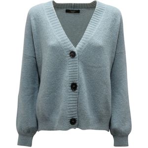 Max Mara, Dames, Truien, Blauw, Maat: L Katoen,