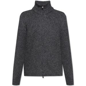 Moncler, Heren, Truien, Grijs, Maat: 2XL Wol,