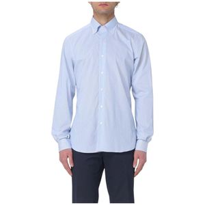 Fay, Heren, Overhemden, Blauw, Maat: 4XL