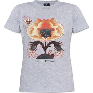 Etro, Dames, Tops, Grijs, Maat: S Katoen,