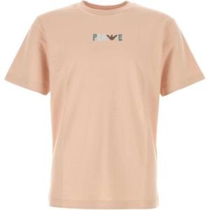 Emporio Armani, Heren, Tops, Roze, Maat: M Katoen,