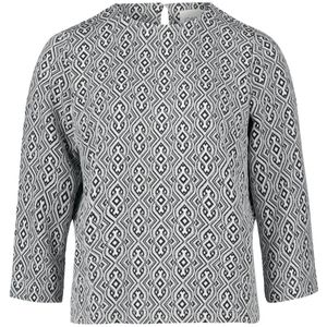Cartoon - Grafische Jacquard Blouse Shirt - Blauw - Dames