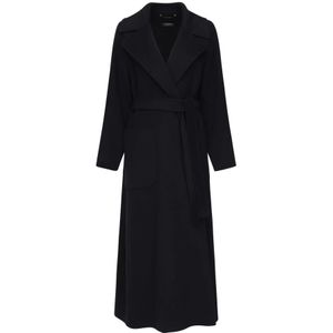 Max Mara, Dames, Mantels, Blauw, Maat: M Wol,