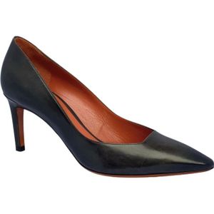 Santoni Verhoog je stijl met leren hakken , Black , Dames , Maat: 39 EU