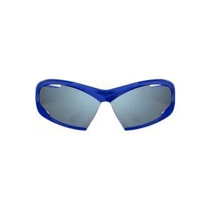 Balenciaga Extreme Sportieve Rechthoekige Zonnebril , Blue , unisex , Maat: ONE Size