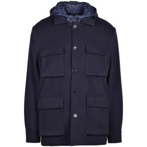 CC Collection Corneliani, Heren, Jassen, Blauw, Maat: XL Wol,