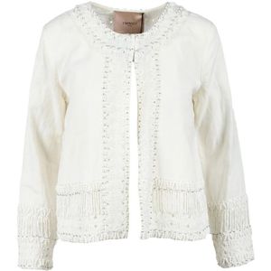 Twinset, Dames, Truien, Wit, Maat: XL