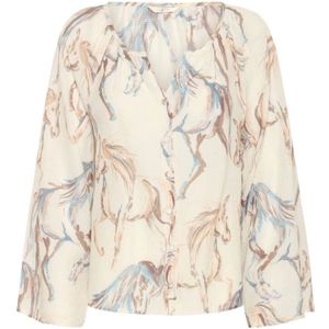 Cream, Dames, Blouses & Shirts, Veelkleurig, Maat: XS Katoen,