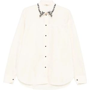 Barena Venezia, Dames, Blouses & Shirts, Beige, Maat: 2XS Wol,