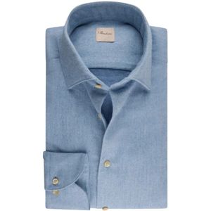 Stenströms, Heren, Overhemden, Blauw, Maat: XL Flanel,