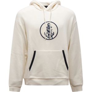 Armani, Heren, Sweatshirts & Hoodies, Wit, Maat: S Fleece,