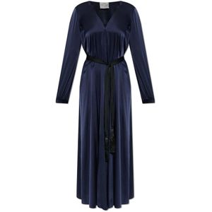 Forte Forte, Dames, Jurken, Blauw, Maat: XS Zijde,