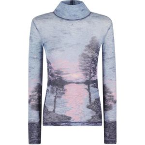 Maison Kitsuné, Dames, Tops, Veelkleurig, Maat: M Polyamide,