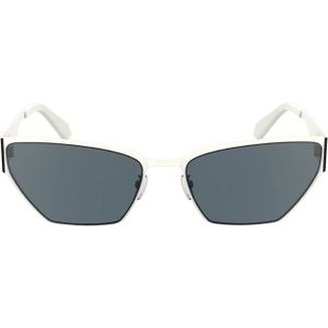 Calvin Klein - Cat-Eye Zonnebril - Wit - Metalen Frame