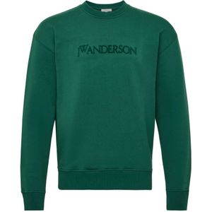 JW Anderson, Heren, Sweatshirts & Hoodies, Groen, Maat: S Zijde,