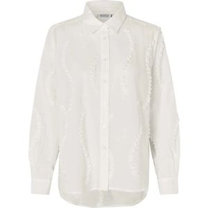 Masai, Dames, Blouses & Shirts, Wit, Maat: S Katoen,