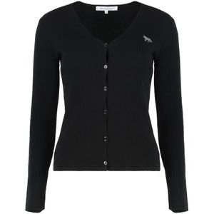 Maison Kitsuné, Dames, Truien, Zwart, Maat: S