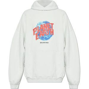 Balenciaga, unisex, Sweatshirts & Hoodies, Grijs, Maat: L Katoen,