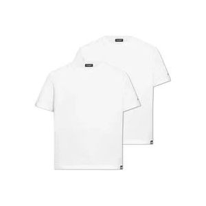 Dsquared2 T-shirt tweepak , White , Heren , Maat: L
