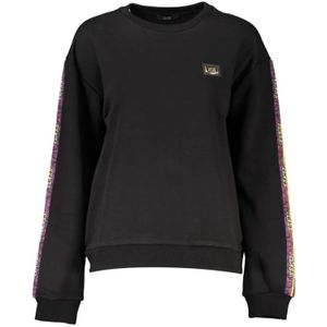Cavalli Class, Dames, Sweatshirts & Hoodies, Zwart, Maat: XL Katoen,