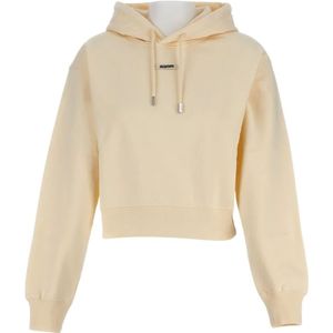 Jacquemus, Dames, Sweatshirts & Hoodies, Beige, Maat: XS Katoen,